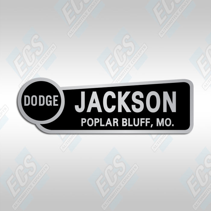 Dodge Dealership Bumper Decal (Multiple Cities/Dealerships Available!)