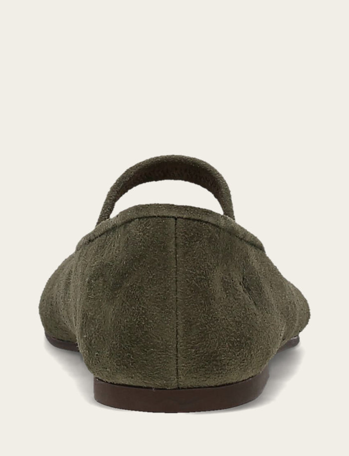 Emma Elastic Mary Jane - Dark Olive - Back