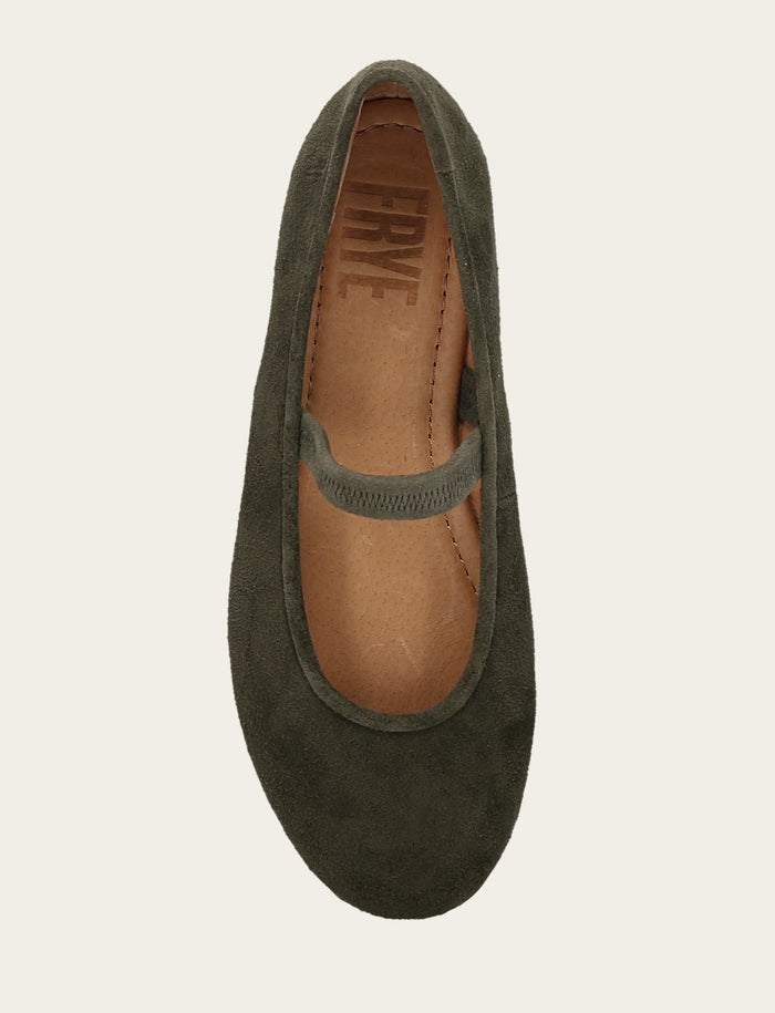 Emma Elastic Mary Jane - Dark Olive - Top Down