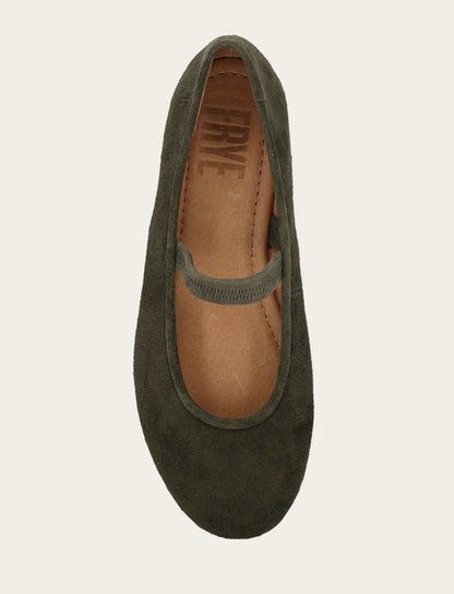 Emma Elastic Mary Jane - Dark Olive - Top Down
