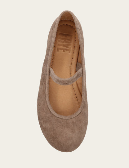 Emma Elastic Mary Jane - Dark Taupe - Top Down