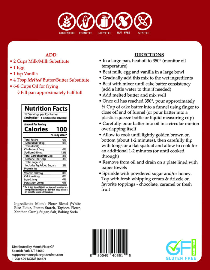 Gluten-Free Funnel Cakes Mix