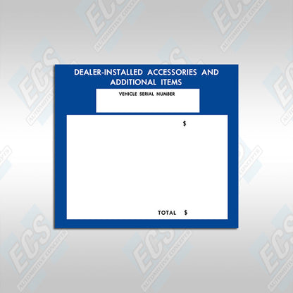 GM Dealer Accessories Decal