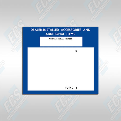 GM Dealer Accessories Decal