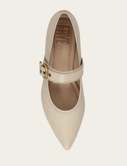 Heather Buckle Mary Jane - Lemon - Top Down