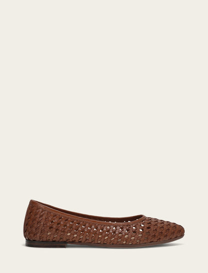 Heather Woven Ballet - Cinnamon - Outside