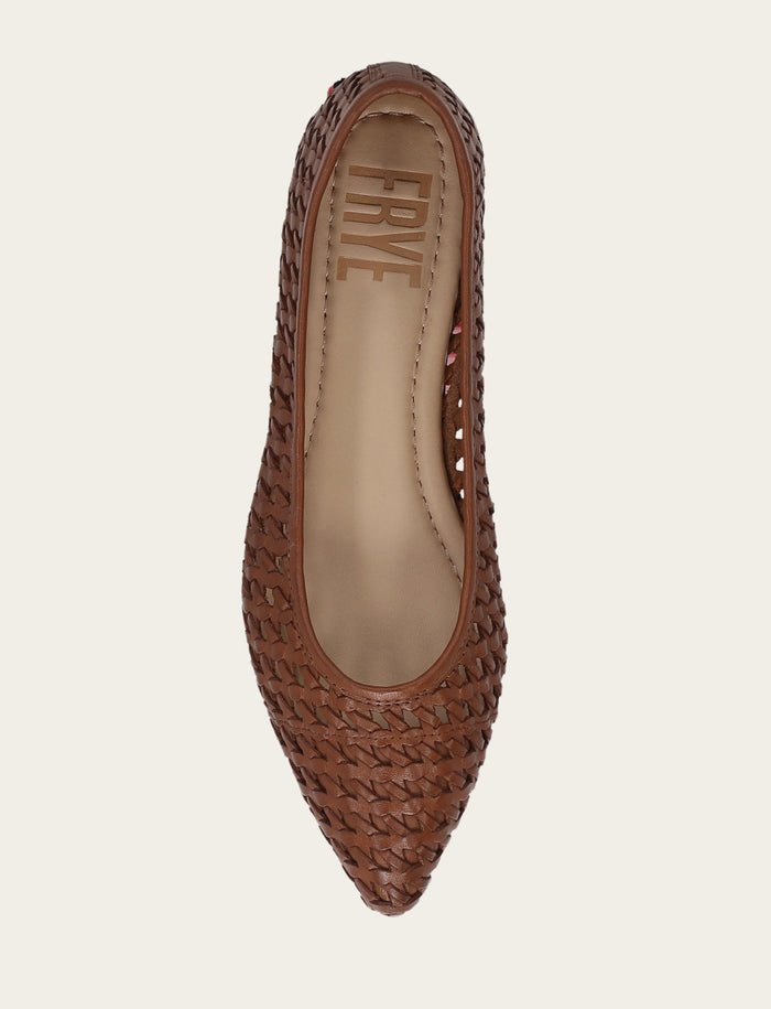 Heather Woven Ballet - Cinnamon - Top Down