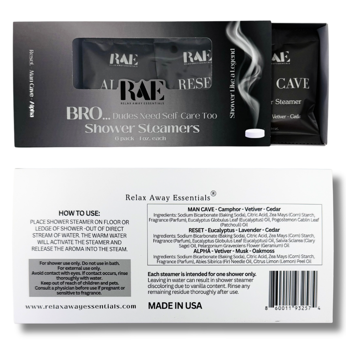 Men's Shower Steamers 6 Pack - Bro - Aromatherapy