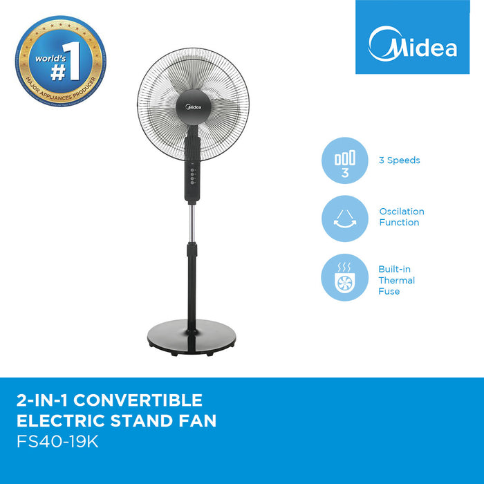 Midea 16" 2in1 Convertible Stand Fan