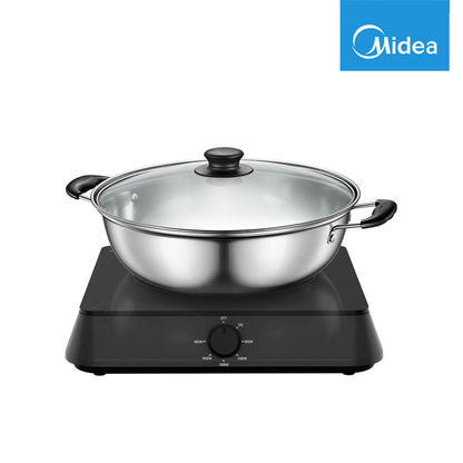 Midea 1600W Induction Cooker (Black) with Free Pot
