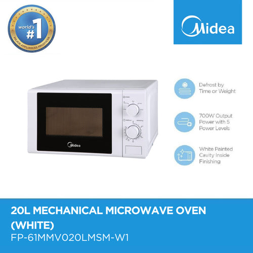 Midea 20L Mechanical Microwave Oven (White)