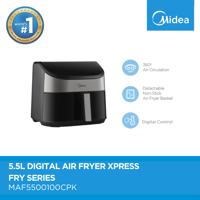 Midea 5.5L Digital Air Fryer Express Fry Series with Heat Express Technology