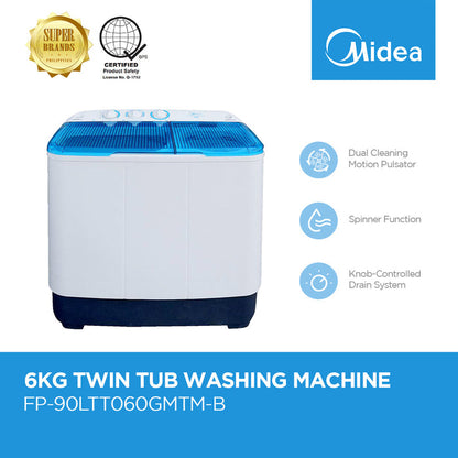 Midea 6Kg Twin Tub Washing Machine