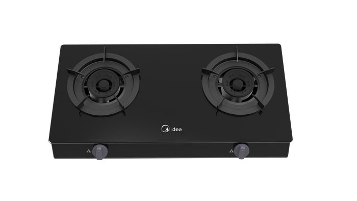 Midea Gas Stove Table Top Tempered Glass 2 Burner