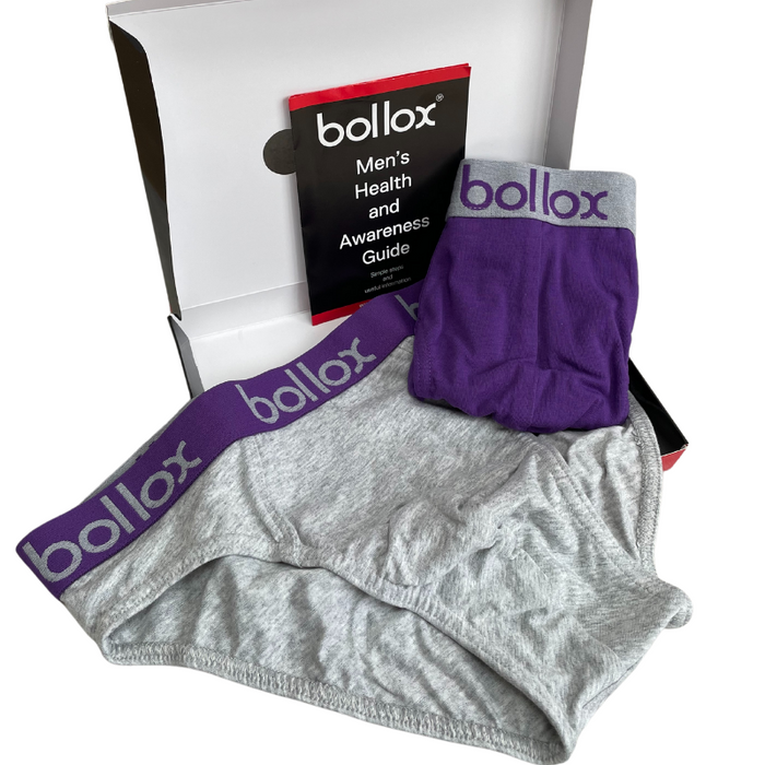 Purple & Grey Duo Tone Set - Men's cotton briefs (2 pack)