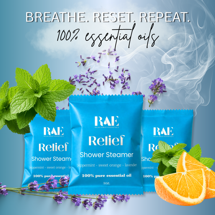 Relief Shower Steamers 6 Pack - Made in USA - Aromatherapy