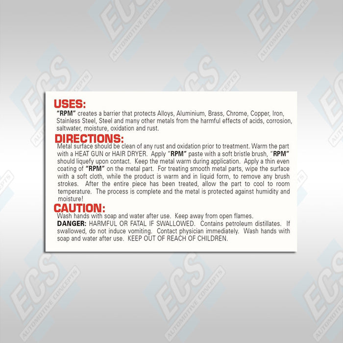 Rust Prevention Magic (RPM - 1 oz.)