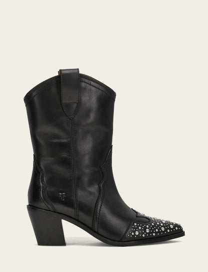 Sara Wingtip Stud - Black - Outside