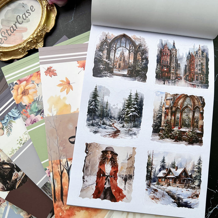 Vintage Sticker Book 6 Theme