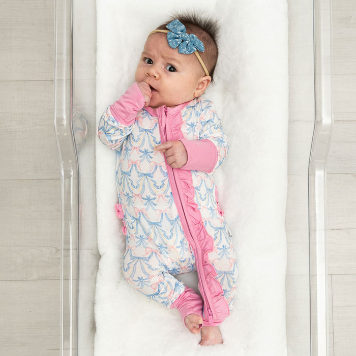 Vivian Bamboo Ruffle Convertible Footie