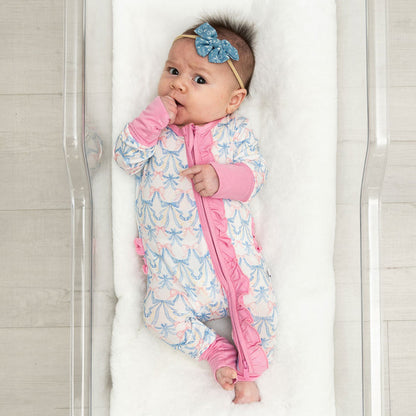 Vivian Bamboo Ruffle Convertible Footie