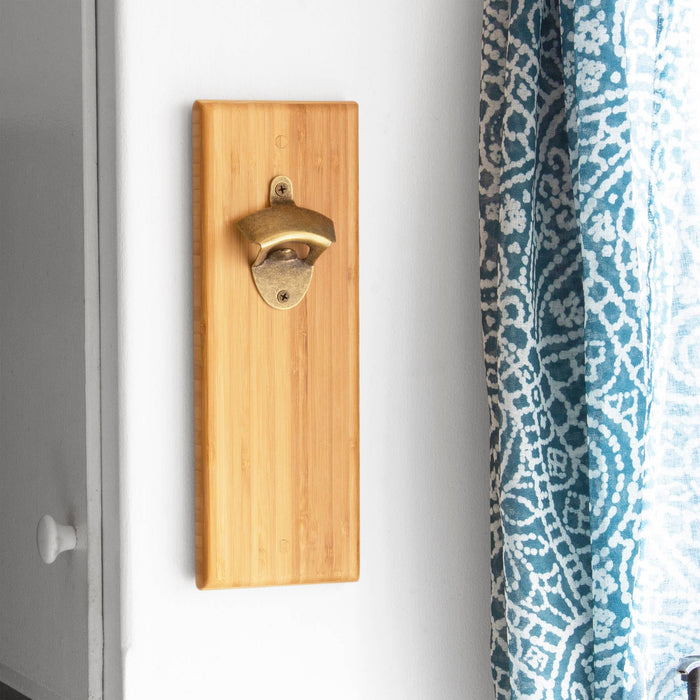 Wall Mounted Bottle Opener with Magnetic Bottle Cap Catcher