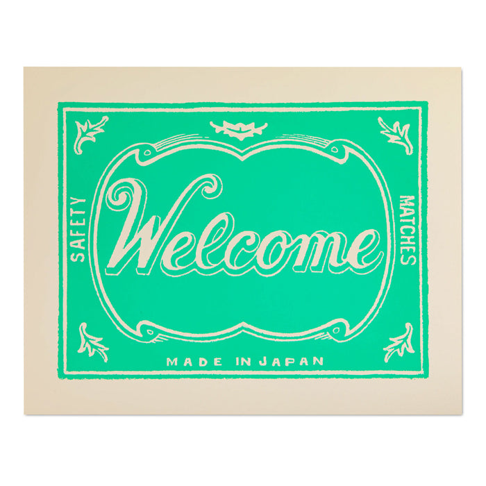 Welcome Turquoise 40x50 Print