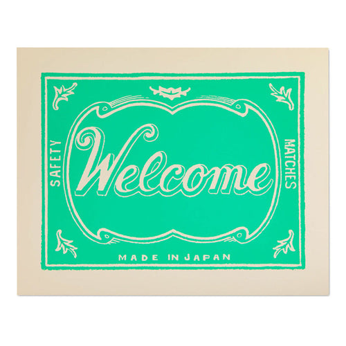 Welcome Turquoise 40x50 Print