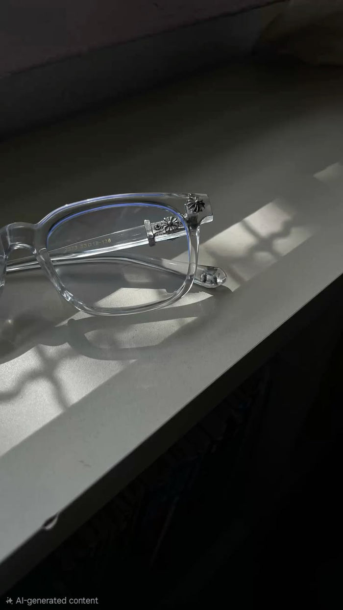 White chrome heart frame