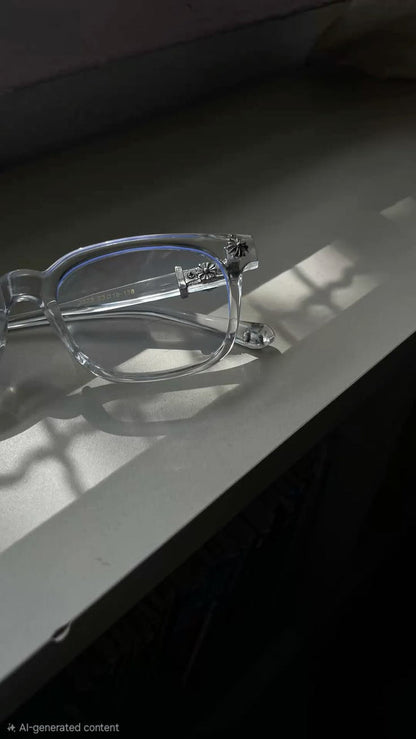 White chrome heart frame