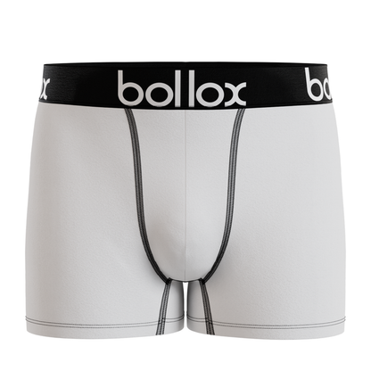 White with black band - Men's Trunk - Bamboo & Cotton Blend (1Pack) bollox.