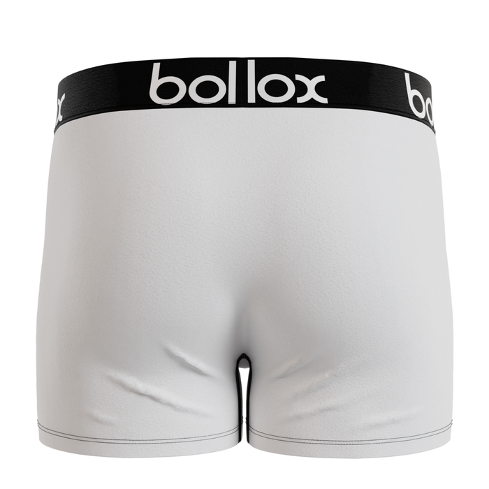 White with black band - Men's Trunk - Bamboo & Cotton Blend (1Pack) bollox.